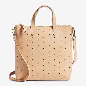 MADEWELL Mini Transport Perforated Leather Crossbody Bag - Beige Tan